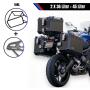 Alukofferset & Träger Schwarz für Honda NC 750 X 45L & 2x36L Top & Seitenkoffer
