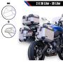 Alukofferset & Träger Silber für Honda NC 750 X 35L & 2x36L Top & Seitenkoffer