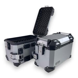 Alukofferset & Träger Silber für Honda NT 1100 22L & 2x46L Top & Seitenkoffer