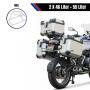 Alukofferset & Träger Silber für Honda NT 1100 55L & 2x46L Top & Seitenkoffer