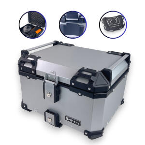 Alukofferset & Träger Silber für Honda NT 1100 55L & 2x36L Top & Seitenkoffer