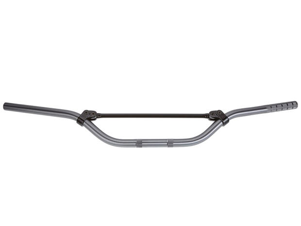 Motocross alu handlebars, high for Polaris Scrambler 500 in titanium with ABE