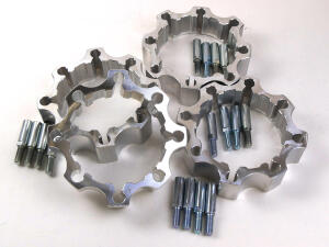 4x Spurverbreiterungen für Polaris Sportsman XP 1000 / 850 / 550 3/8 inch & M10 x 1.25