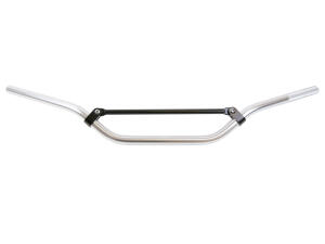 Motocross alu handlebars, high for Hyosung XRX 125 in silver with ABE