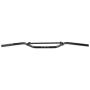 Motocross alu handlebars, high for Kawasaki KFX 50 in black with ABE
