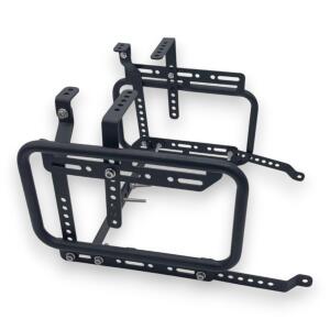 Motorrad Seitenkoffersystem 2x36L silber & Universal Träger