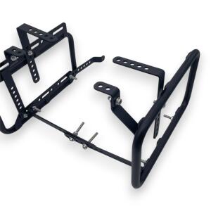 Motorrad Seitenkoffersystem 2x46L silber & Universal Träger