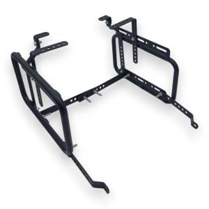 Motorrad Seitenkoffersystem 2x46L silber & Universal Träger