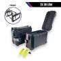 Motorrad Seitenkoffersystem 2x36L schwarz & Universal Träger