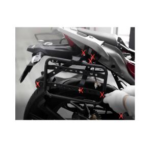 Motorrad Seitenkoffersystem 2x46L schwarz & Universal Träger