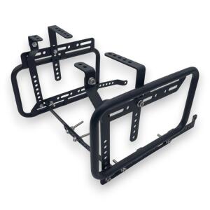 Motorrad Seitenkoffersystem 2x46L schwarz & Universal Träger