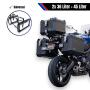 Alukofferset & universal Träger 45L & 36L schwarz Top & Seitenkoffer Motorrad