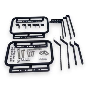 Alukofferset & universal Träger 55L & 2x36L schwarz Top & Seitenkoffer Motorrad