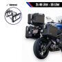 Alukofferset & universal Träger 55L & 46L schwarz Top & Seitenkoffer Motorrad
