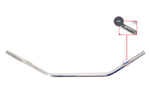 Stahllenker Dragbar Long chrom 25,4mm für Suzuki VS 800 GL Intruder mit Kabelkerbe