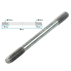 Stehbolzen x4 Zylinder M8x95mm für Kreidler Florett...