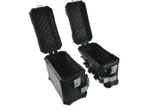 Seitenkofferer 2-Set Pro3 Alu 36+33 L Cutout Schwarz für Motorrad