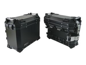 Seitenkofferer 2-Set Pro3 Alu 36+33 L Cutout Schwarz für Motorrad