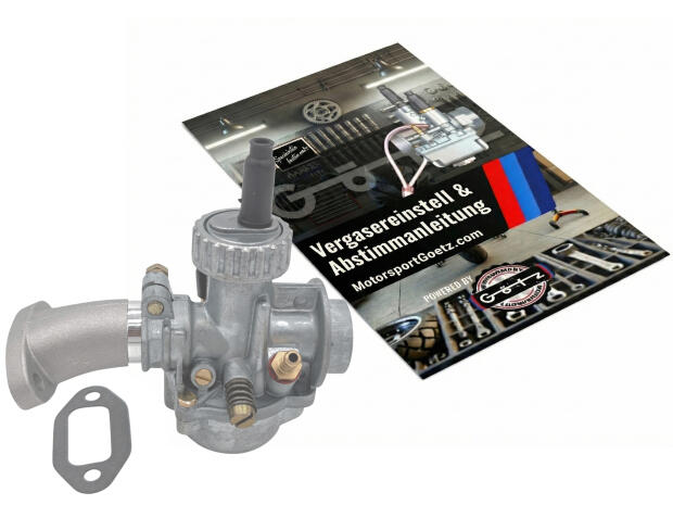 Vergaser 19mm Bing Nachbau für Zündapp GTS KS CS C 50 & Ansaugstutzen & Tuning & Anleitung