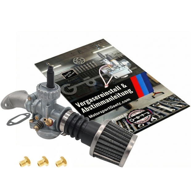 Vergaser 19mm Bing Nachbau für Zündapp GTS KS CS C 50 Düsenset Luftfilter Ansaugstutzen Tuning Anleitung
