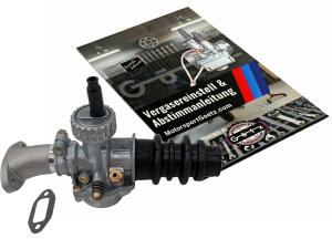 Vergaser 19mm Bing Nachbau für Zündapp GTS KS CS C 50 Ansauggummi 20mm Stutzen Tuning Anleitung