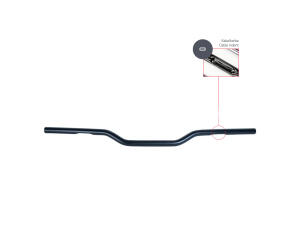 Stahllenker schwarz Flyerbar Kabelkerbe 25,4mm für Suzuki VL 800 Intruder