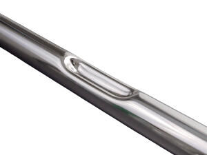 Stahllenker chrom Flyerbar Kabelkerbe 25,4mm für Suzuki VS 1400 Intruder