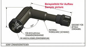 Zündkerzenstecker x2 typ XD05F 10-12mm Zündkerzen Honda Kawasaki Suzuki Yamaha