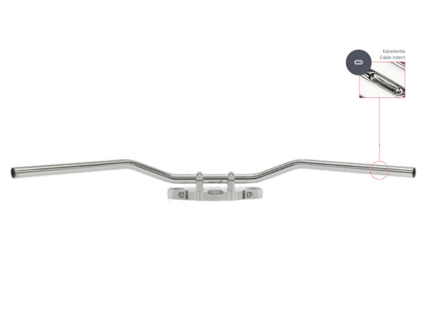 Stahllenker Roadstar Wide Kabelkerbe 25,4mm für Harley Davidson XR 1200 mit ABE