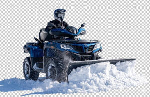 Schneeschild für Loncin XWolf 1000 700 550 300 200 mit Gummischürfleiste