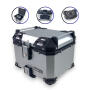 Alukofferset & Träger silber für BMW F 750/800/850/900 GS 45L & 36L+33L Cutout