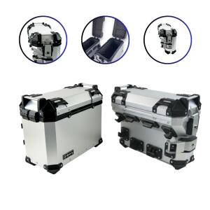 Case Set & Rack Silver for BMW F 750/800/850/900 GS 55L & 36L+33L Cutout