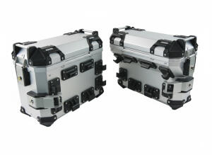 Pannier Box set alu & rack silver for BMW G 310 GS 45l & 36l Cutout