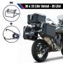 Alukofferset & Träger Schwarz für Harley RA1250 Pan America 35L & 36L+33L Cutout