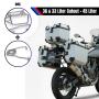 Alukofferset & Träger Silber für Harley RA1250 Pan America 45L & 36L+33L Cutout