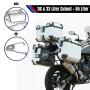 Alukofferset & Träger Silber für Harley RA1250 Pan America 55L & 36L+33L Cutout