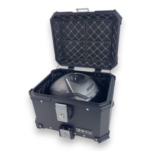 Pannier Box set alu & rack black for Suzuki DL 800 45l & 36l Cutout