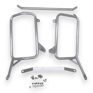 Pannier Box set alu & rack silver for Suzuki DL 800 45l & 36l Cutout