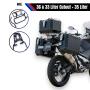 Alukofferset & Träger Schwarz für Honda X-ADV 750 35L & 36L+33L Cutout