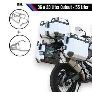 Alukofferset & Träger silber für Honda...
