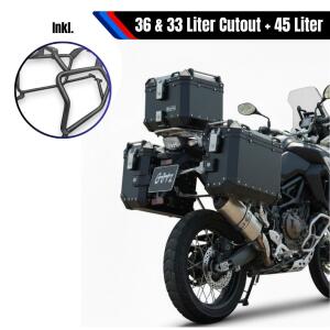 Alukofferset & Träger Schwarz für CFMoto...