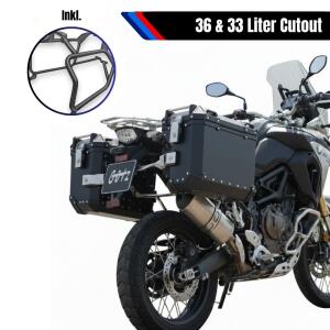 Side Case Set black 36+33L for BMW F 750 & 800 & 850 & 900 GS Adventure Cutout