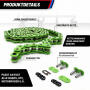 Chain and Sprocket X-ring green kit for Kawasaki KFX 400 / KSF 400 F