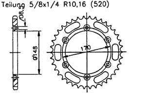 Chain sprocket kit for Suzuki DR 600 S 85-89 SN41A X-Ring gold t.15/42