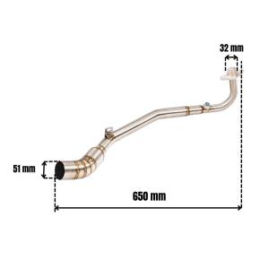 Stainless Exhaust Header for Kawasaki Z125