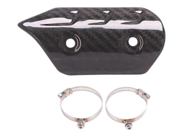 Auspuff Hitzeschutz Abdeckung aus Carbon Universal 12,5 cm