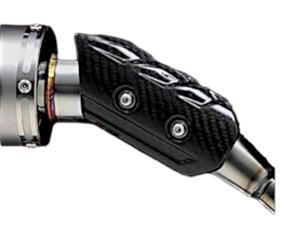 Auspuff Hitzeschutz Abdeckung aus Carbon Universal 12,5 cm