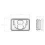 LED headlight rectangular 160x100mm / 4x6 inch for Suzuki Yamaha Honda