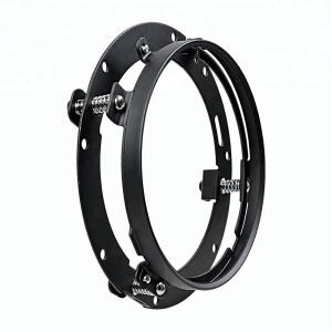 Headlight retaining set 2pcs. for Harley Davidson 7" inch headlights black
