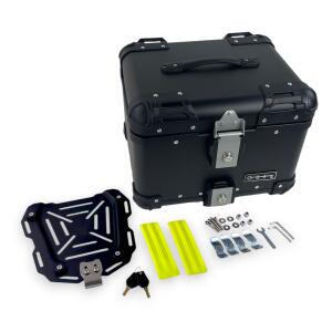 Alukoffer 55 L Topcase Pro3 rund Schwarz & universal...